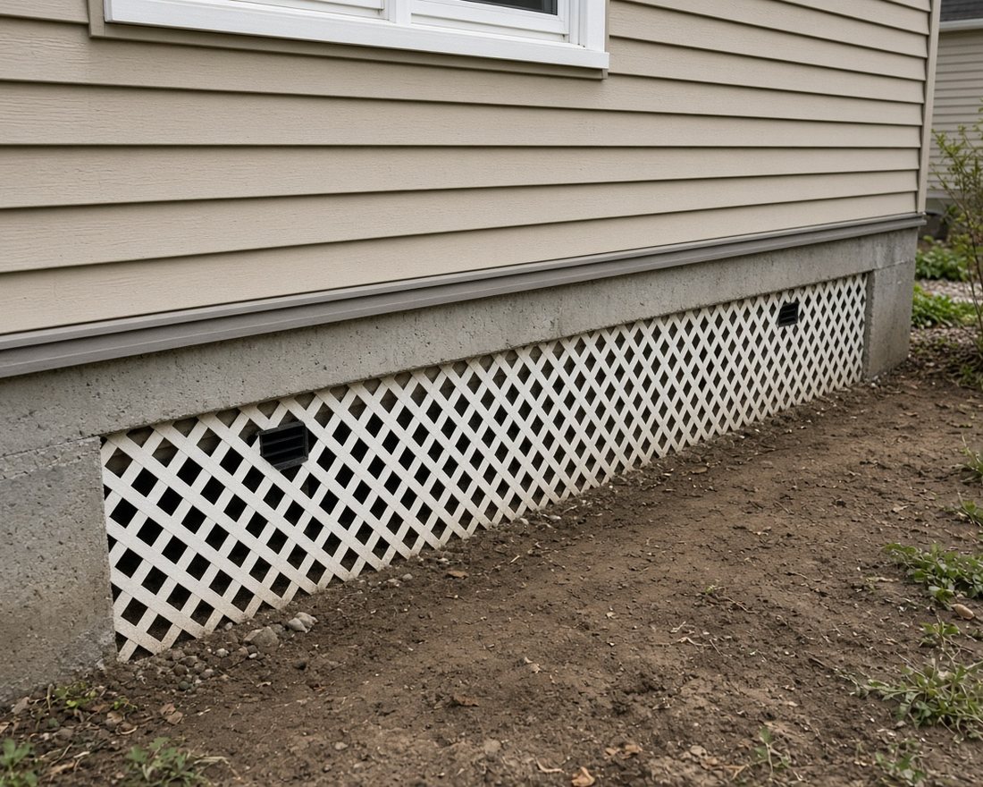 Residential foundation and crawl space exterior